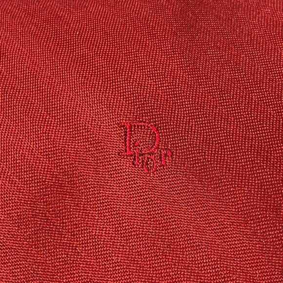 CHRISTIAN DIOR Burgundy Logo Tie - Picture 2 of 4